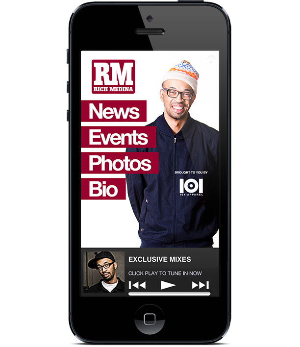 Rich Medina mobile app designed by TriAgency