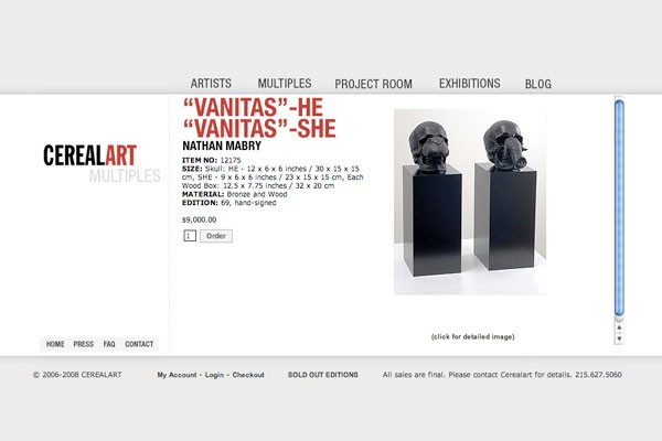 Cereal Art website design by TriAgency