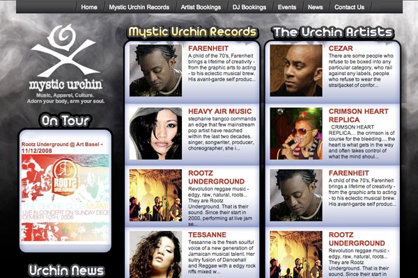 Mystic Urchin website design by TriAgency