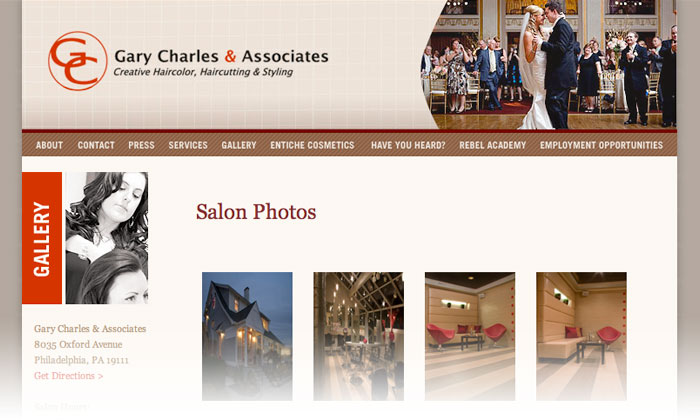 Gary Charles website design by TriAgency