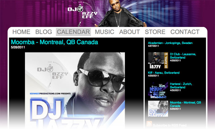 DJ Jazzy Jeff website design by TriAgency