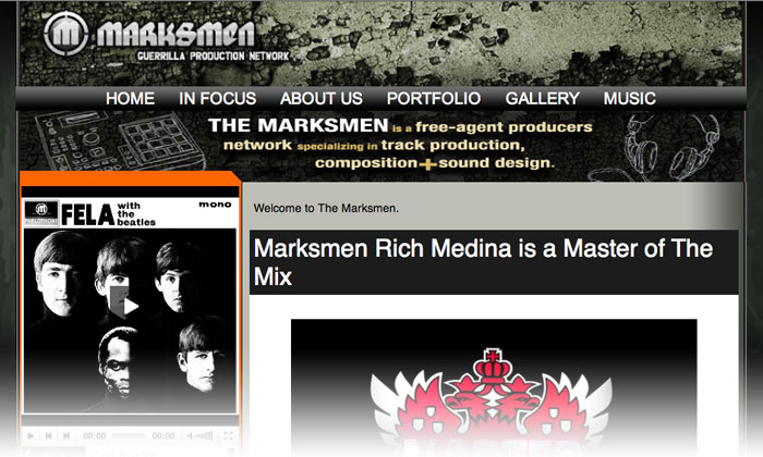 Marksmen website design by TriAgency