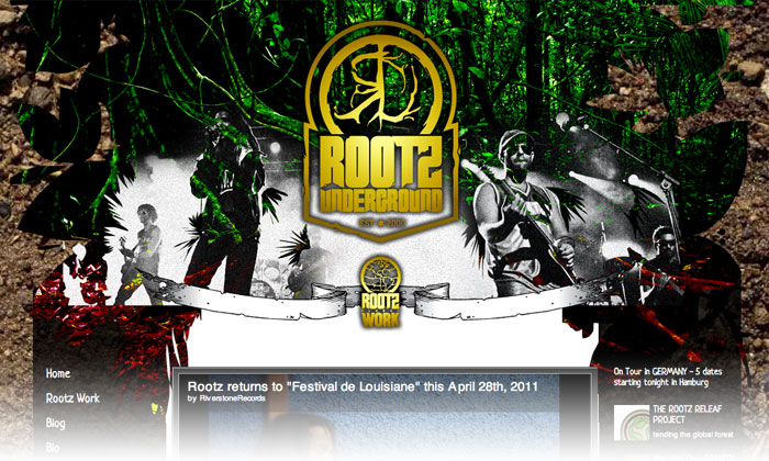 Rootz Underground website design by TriAgency
