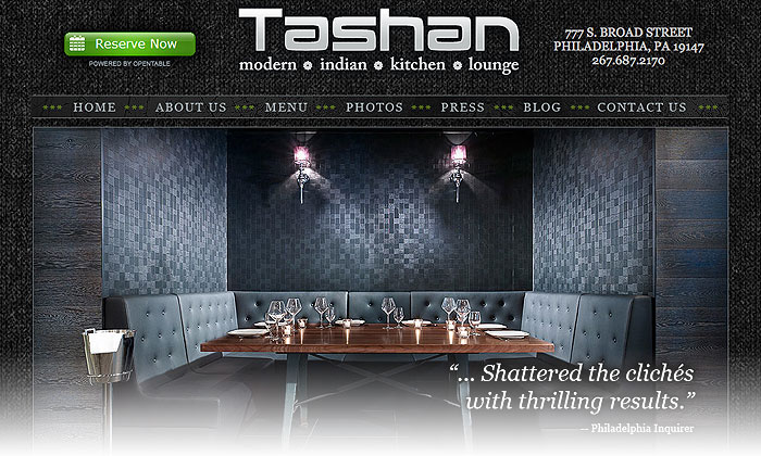 Tashan website design by TriAgency